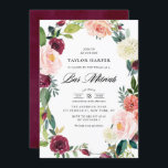 Burgundy and Blush Floral Wreath Fall Bar Mitzvah Invitation<br><div class="desc">Invite family and friends to your event with this floral bar mitzvah invitation. It features watercolor floral wreath of burgundy, blush, ivory and orange peonies, roses, mums and other flowers with foliage accent. This floral invitation is perfect for fall or autumn bar mitzvahs. Personalise by adding names, date, time, venue...</div>
