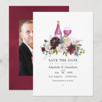 Burgundy and Blush Pink Wine Tasting Wedding