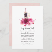 Burgundy and Blush Pop Fizz Clink Bridal Shower
