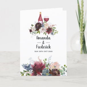 Burgundy and Blush Wine Themed Floral Programme