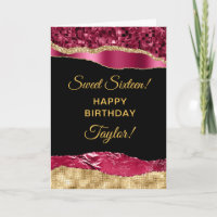 Burgundy and Gold Glam Tears Sweet Sixteen