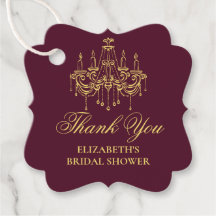 Burgundy and Gold Hand Drawn Vintage Chandelier