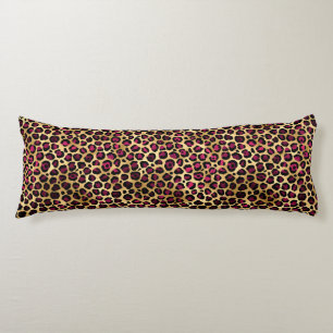 Burgundy and Gold Leopard Series Design 2 Body Cushion
