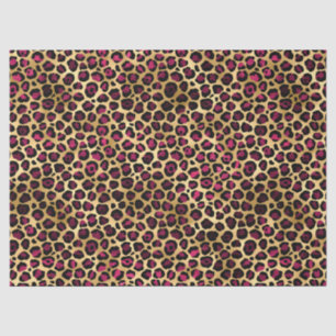 Burgundy and Gold Leopard Series Design 2 Tissue Paper