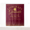 Burgundy And Gold Modern Graduation Photo Backdrop