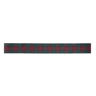 Burgundy and Green Tartan Ribbon Satin Ribbon