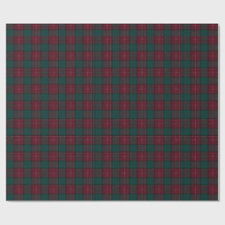 Burgundy and Hunter Green Tartan Wrapping Paper