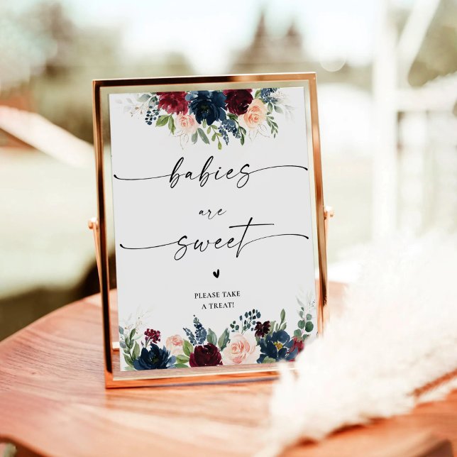 Burgundy and Navy Babies Are Sweet Sign (Creator Uploaded)