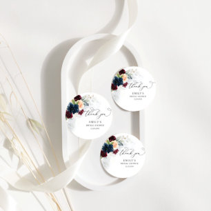 Burgundy and Navy Bridal Shower Gift Tag