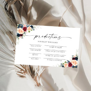 Burgundy and Navy Predictions Card