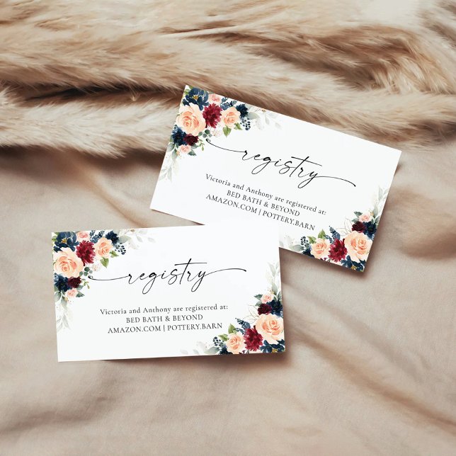Burgundy and Navy Registry Card (Creator Uploaded)