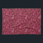 Burgundy and Pink Floral Tropical Leaf Pattern Tea Towel<br><div class="desc">Fun Burgundy and Pink Floral Tropical Simple and Elegant Leaf Pattern. This modern pattern makes a cute print for spring nature lovers.</div>