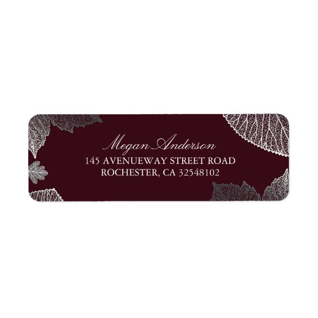 Burgundy and Silver Leaves Fall Wedding (Front)