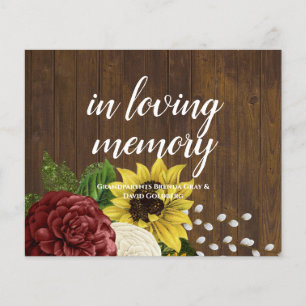 Burgundy and Sunflowers Themed Wedding Budget