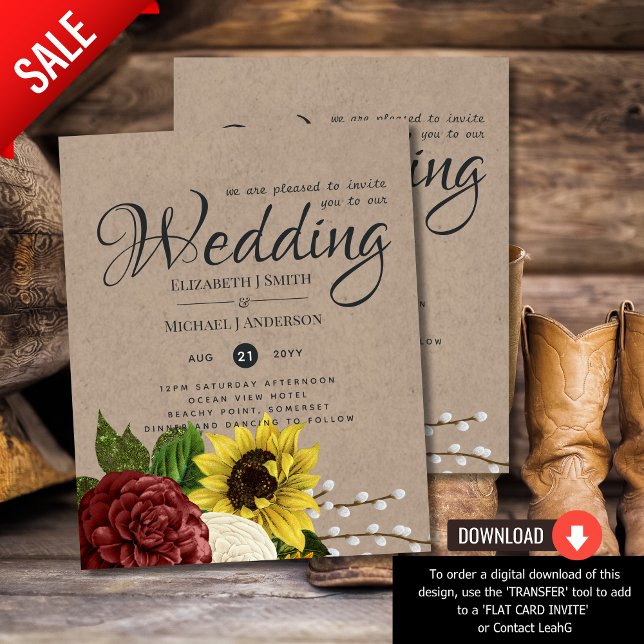 Burgundy and Sunflowers Themed Wedding Budget (Creator Uploaded)