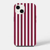 Burgundy and white candy stripes