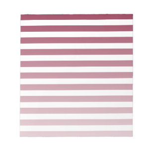 Burgundy and white candy stripes notepad