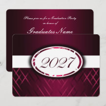 Burgundy and White Class of 2027 Party