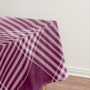 Burgundy And White Plaid Tablecloth
