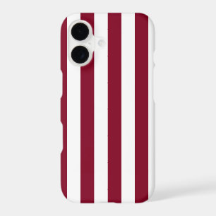 Burgundy and White Vertical Stripes