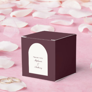 Burgundy Arch Tuscan Villa Wedding Favour Box