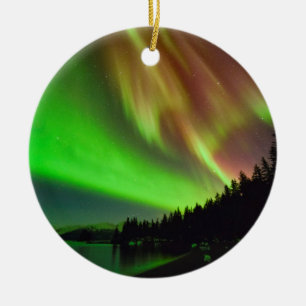 Burgundy Aurora Ceramic Tree Decoration