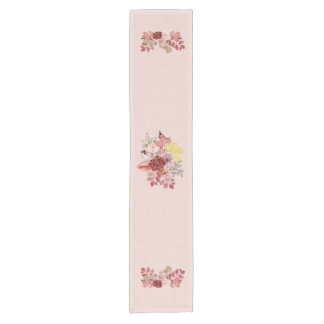 Burgundy Autumn Floral Table Runner