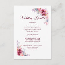 Burgundy Autumn Watercolor Floral Wedding