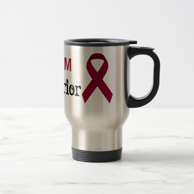 Burgundy Awareness Ribbon Mug for AVM Awareness (Right)