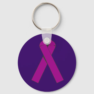 Burgundy Awareness Ribbon Products Key Ring
