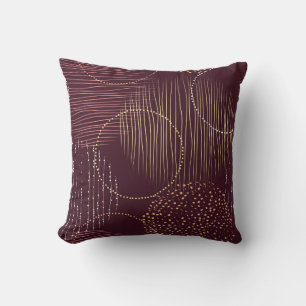 Burgundy background, circle seamless pattern. cushion