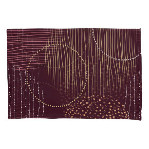 Burgundy background, circle seamless pattern. pillowcase