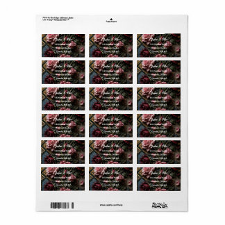 Burgundy Baroque Rose Label