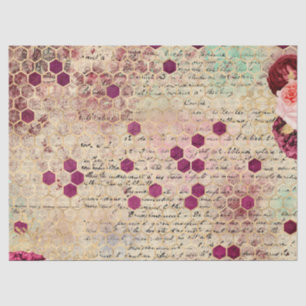 Burgundy Bee Series Design Eight Tissue Paper