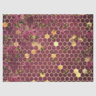 Burgundy Bee Series Design One Tissue Paper