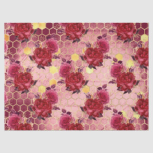 Burgundy Bee Series Design Seventeen Tissue Paper
