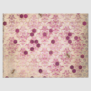 Burgundy Bee Series Design Sixteen Tissue Paper