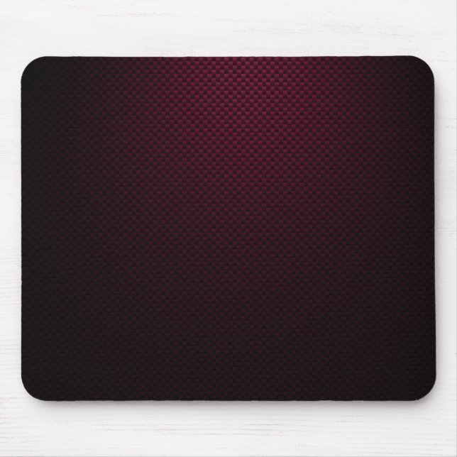 Burgundy black carbon fibre patterned mouse pad (Front)