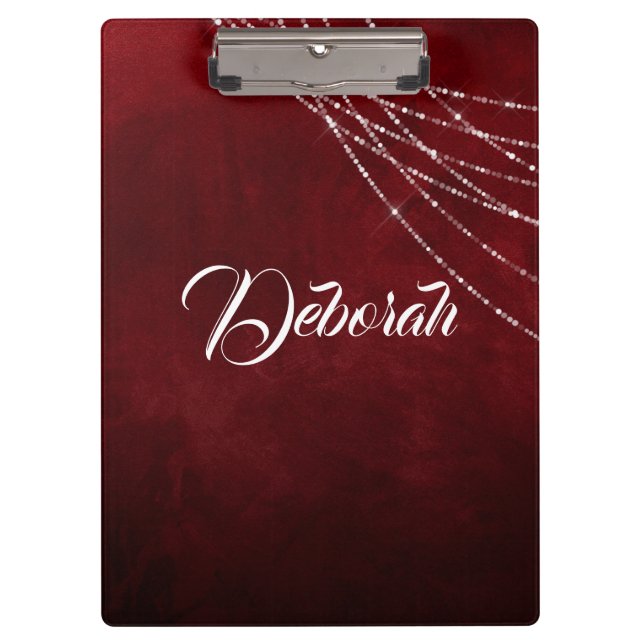 Burgundy Bling Clipboard (Front)