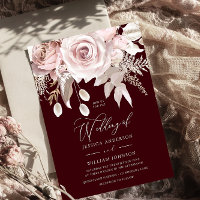 Burgundy & Blush Designer Dusty Rose Wedding