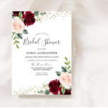 Burgundy Blush Floral Bridal Shower Invitation<br><div class="desc">Burgundy Blush Floral Bridal Shower Invitation

We also have plenty of other Invitation and collections.</div>