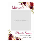Burgundy Blush Floral Bridal Shower Photo Prop