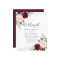 Burgundy & Blush Floral Budget Wedding Invitation