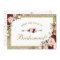 Burgundy Blush Floral Gold Glitter Bridesmaid Card
