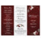 Burgundy Blush Floral Modern Wedding Program
