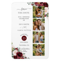 Burgundy Blush Floral Photo Booth Wedding