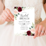 Burgundy & Blush Flowers Bridal Shower Brunch  Invitation<br><div class="desc">Burgundy & Blush Flowers Bridal Shower Brunch Invitation

We also have plenty of other Invitation and collections.</div>