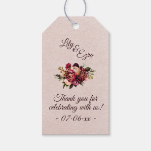 Burgundy Blush Gift Tags