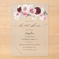 Burgundy & Blush Pink Floral Ele 6 Bridal Shower 3