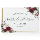 Burgundy Blush Pink Floral Greenery Wedding